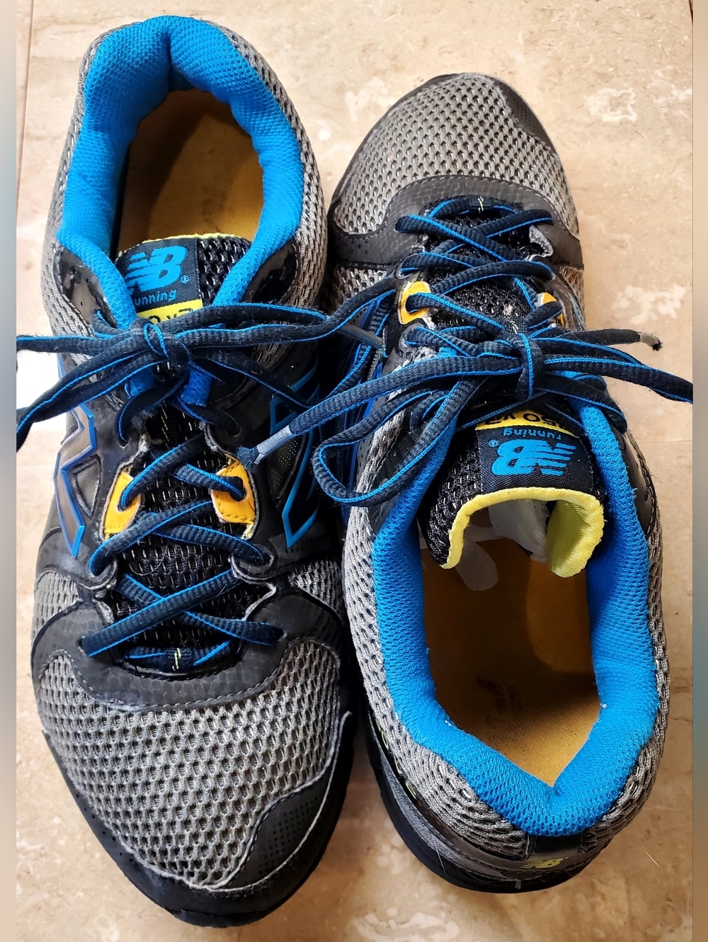 New Balance 750 v2 Gray Mesh Running Shoes with Blue Accents Size 10 4E - Picture 8 of 12